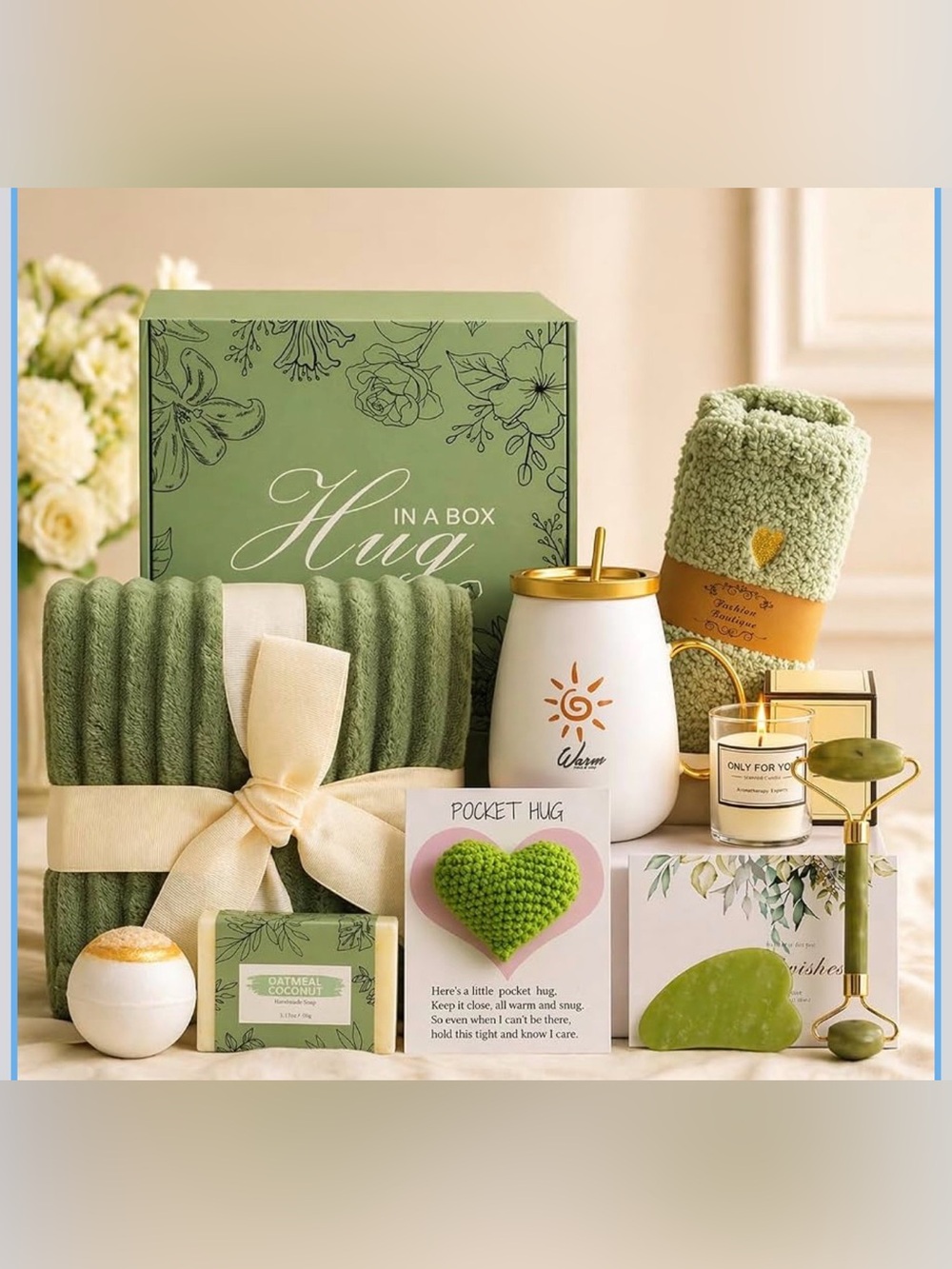 Self Care Basket Gift for Women: Get Well Soon After Surgery Sympathy Spa Set...